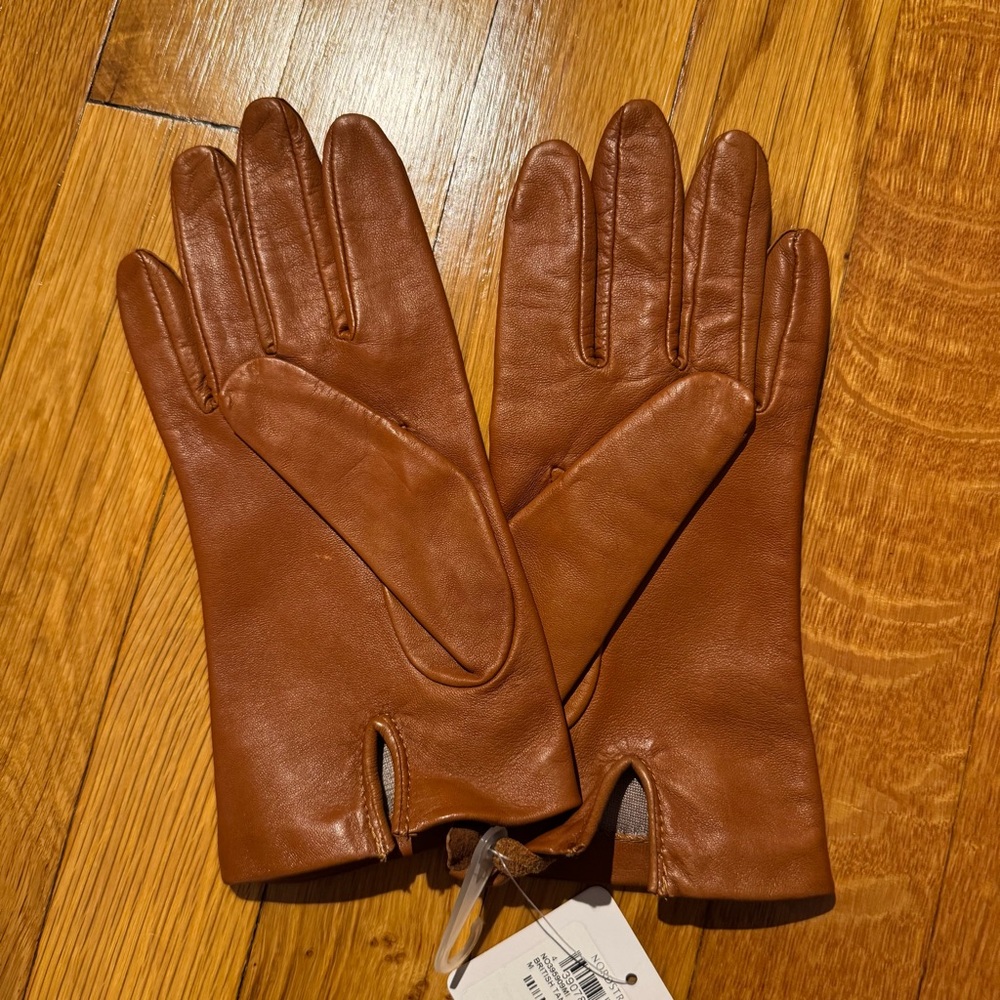 Nordstrom Brown Leather Gloves